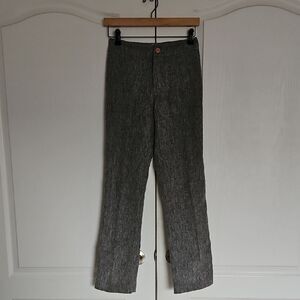 Gray Textured Pants